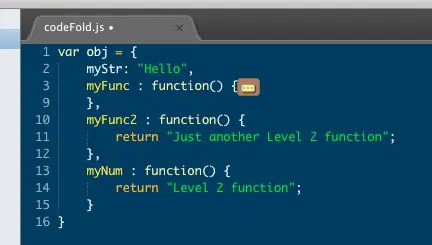 Sublime Text Block Code Folding