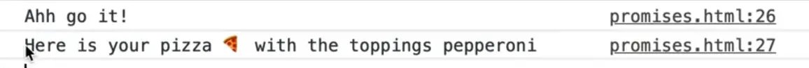resolved promises with the actual data logged in console